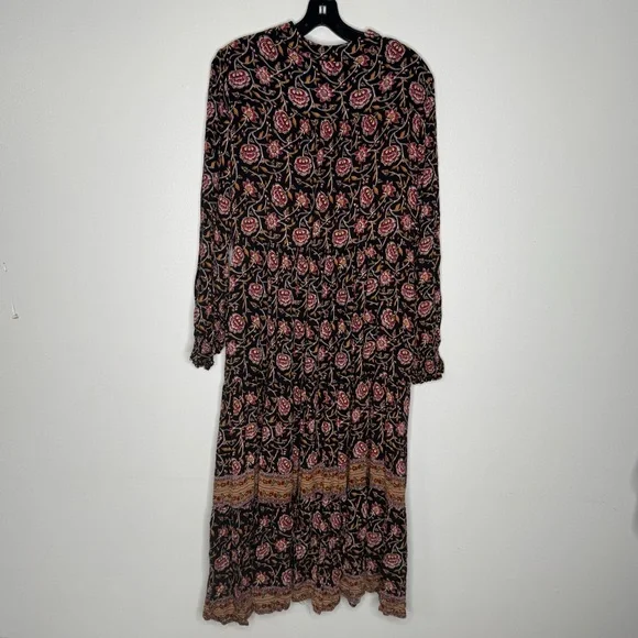 Knox Rose Floral Boho Granny-core Maxi Dress | Long Sleeve Tiered | XXL - Picture 7 of 9